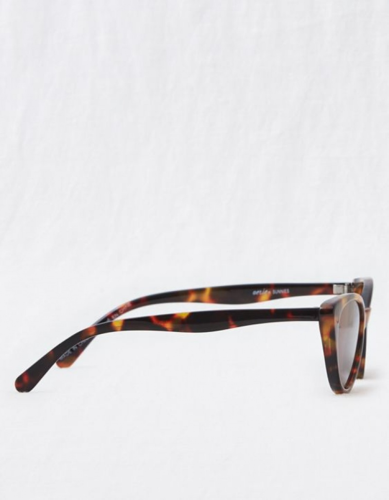 Aerie Meow Sunglasses Leopard | 8396BJRQU