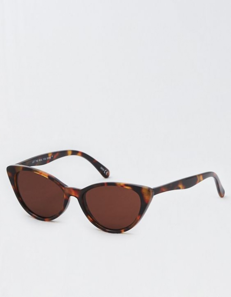 Aerie Meow Sunglasses Leopard | 8396BJRQU