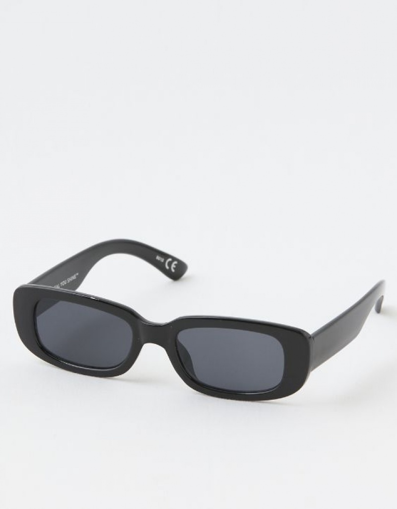 Aerie Mini Dare To Square Sunglasses Black | 8341DBNGZ