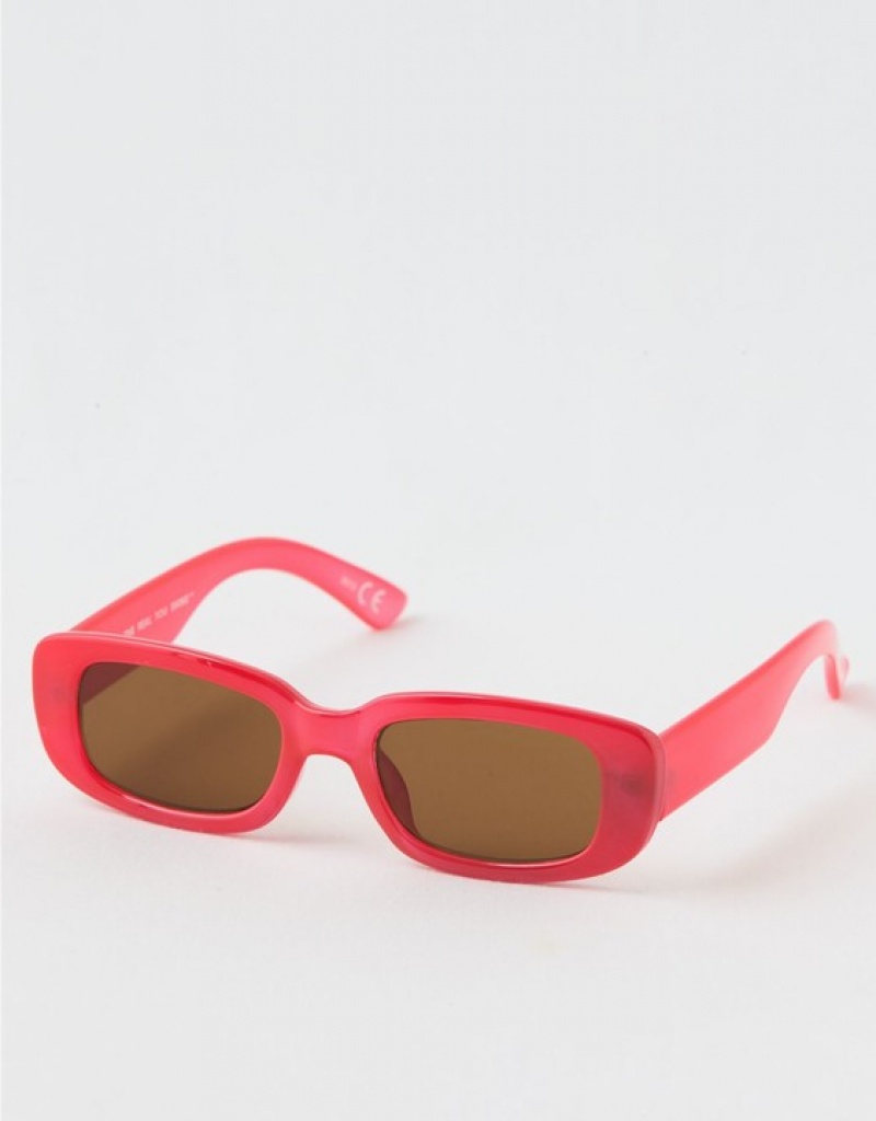 Aerie Mini Dare To Square Sunglasses Red | 7364OXJYM