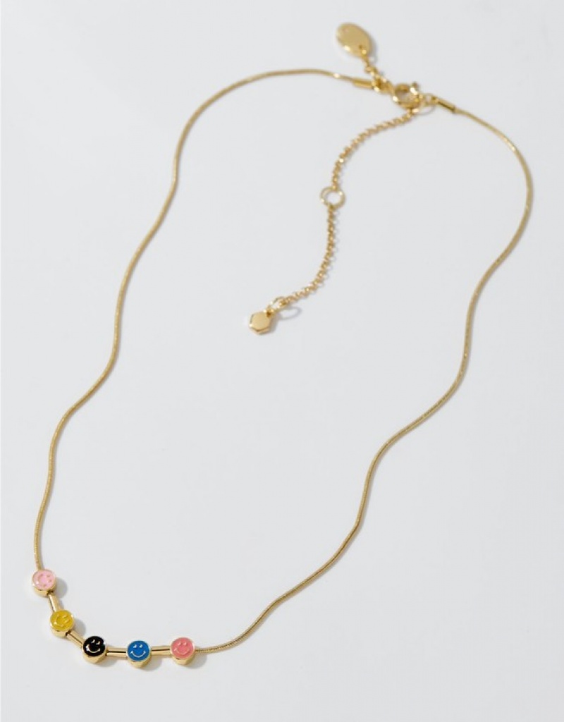 Aerie Mini Smiley® Charm Jewelry Gold | 2903VJKMA