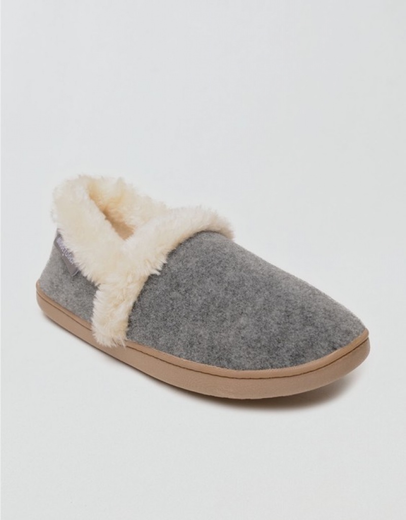 Aerie Minnetonka Dina Slippers Grey | 3927GVUBZ