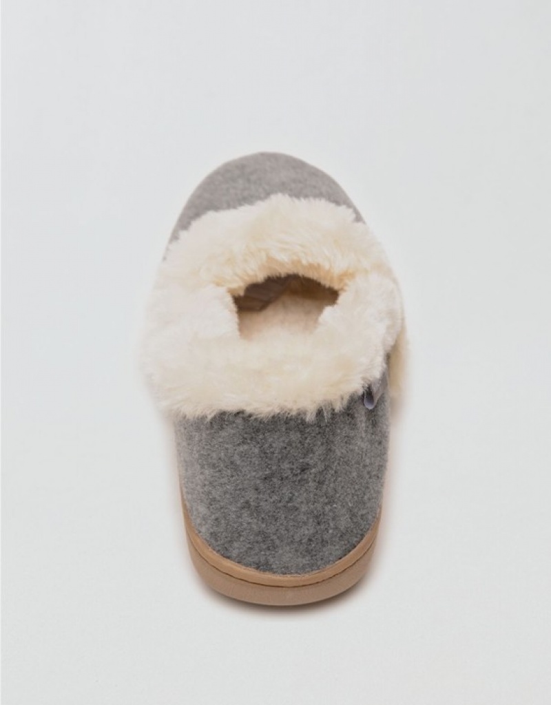 Aerie Minnetonka Dina Slippers Grey | 3927GVUBZ