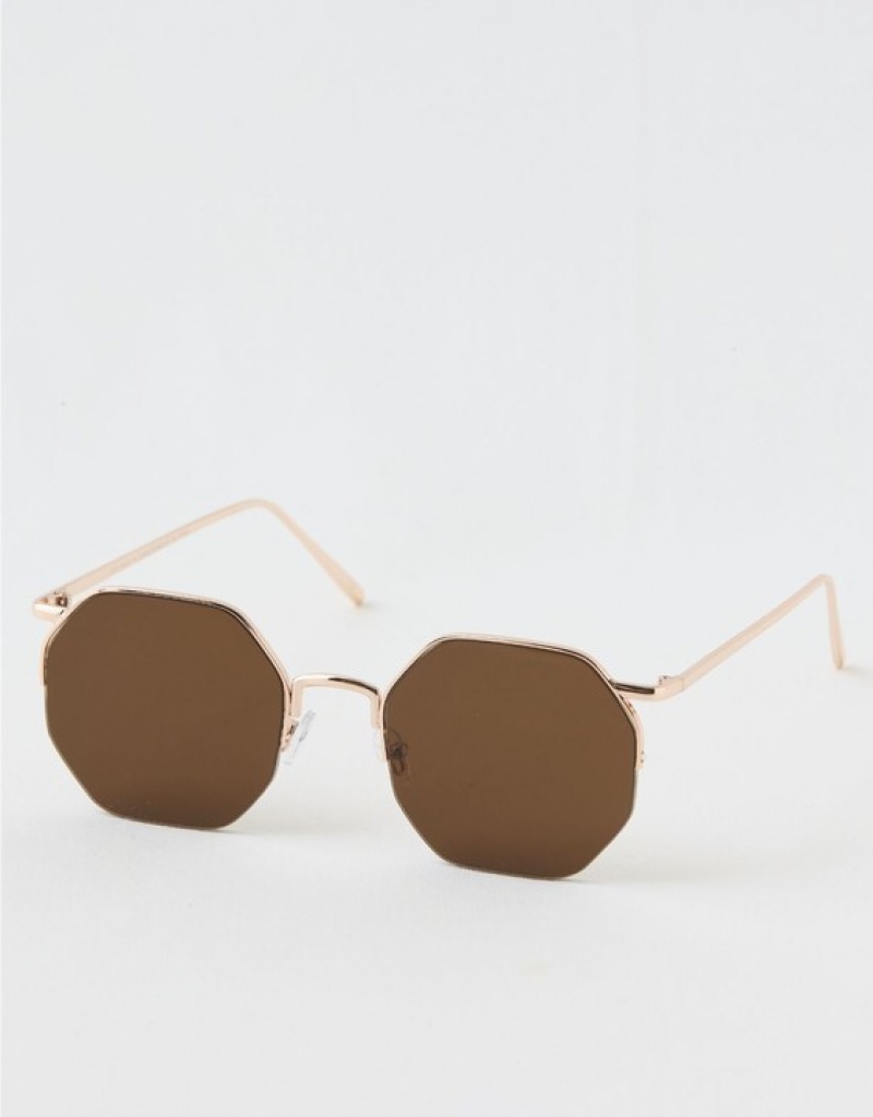 Aerie Movin' N Groovin' Sunglasses Brown | 8634DWBPS