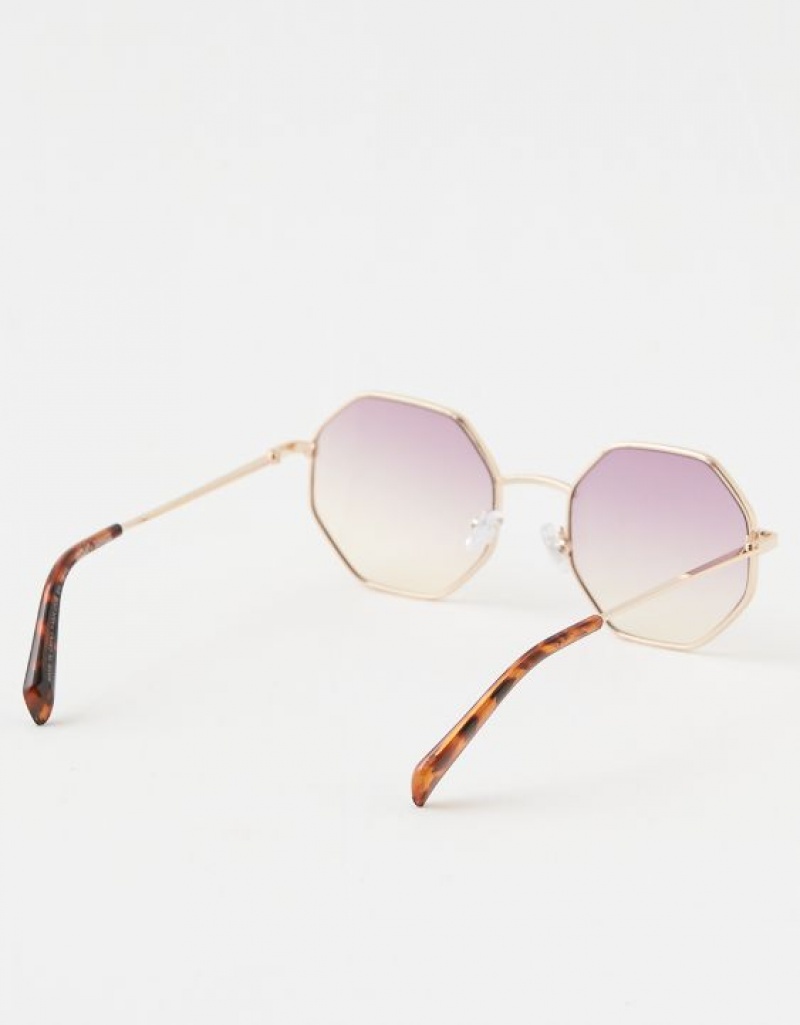 Aerie Movin' N Groovin' Sunglasses Purple | 9248CBQUW