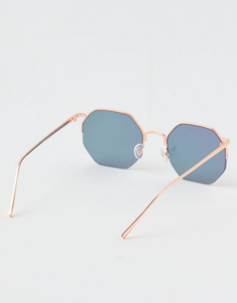 Aerie Movin' N Groovin' Sunglasses Rose / Gold | 3057YTXHQ