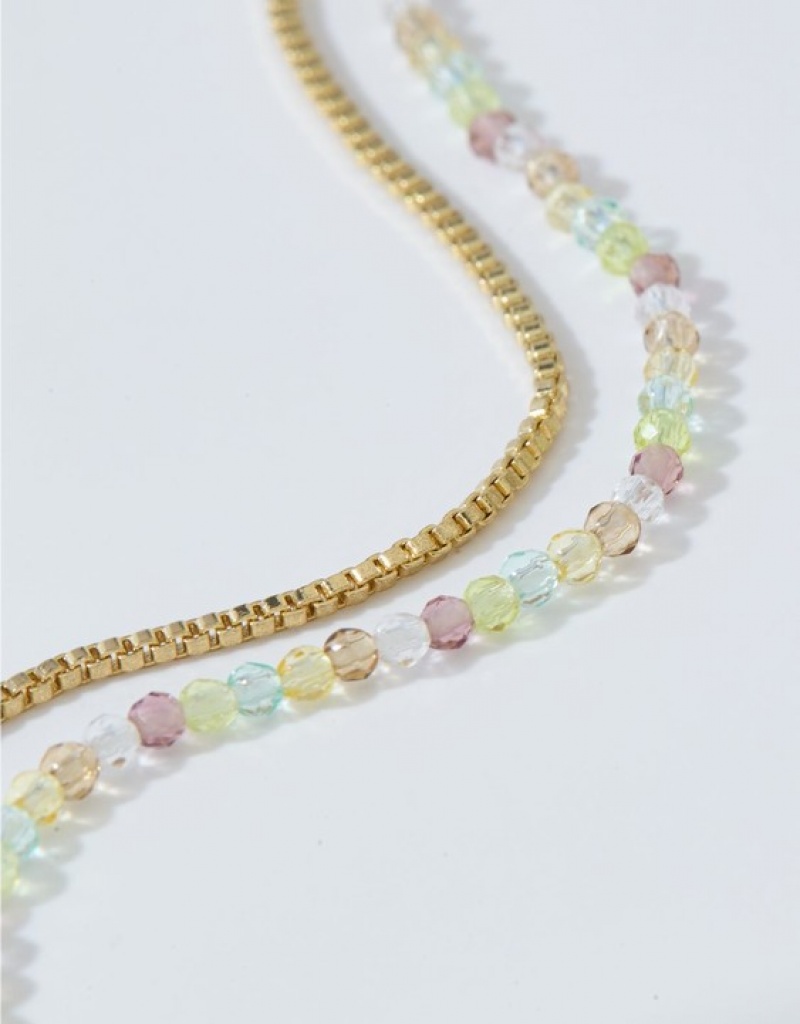 Aerie Multi Faceted Beadcelet Jewelry Gold | 0283AVDXZ