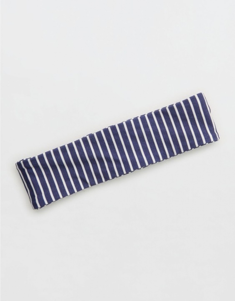 Aerie Narrow Jersey Hair Accessories Royal / Navy | 8234AZLWK