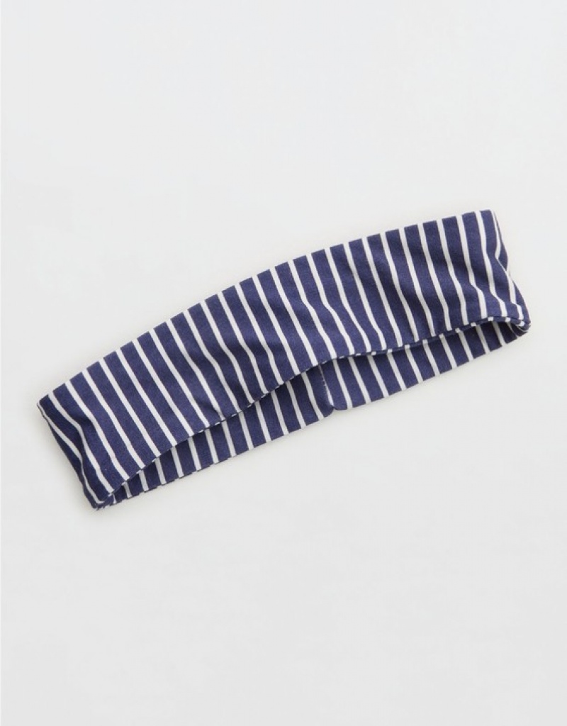 Aerie Narrow Jersey Hair Accessories Royal / Navy | 8234AZLWK