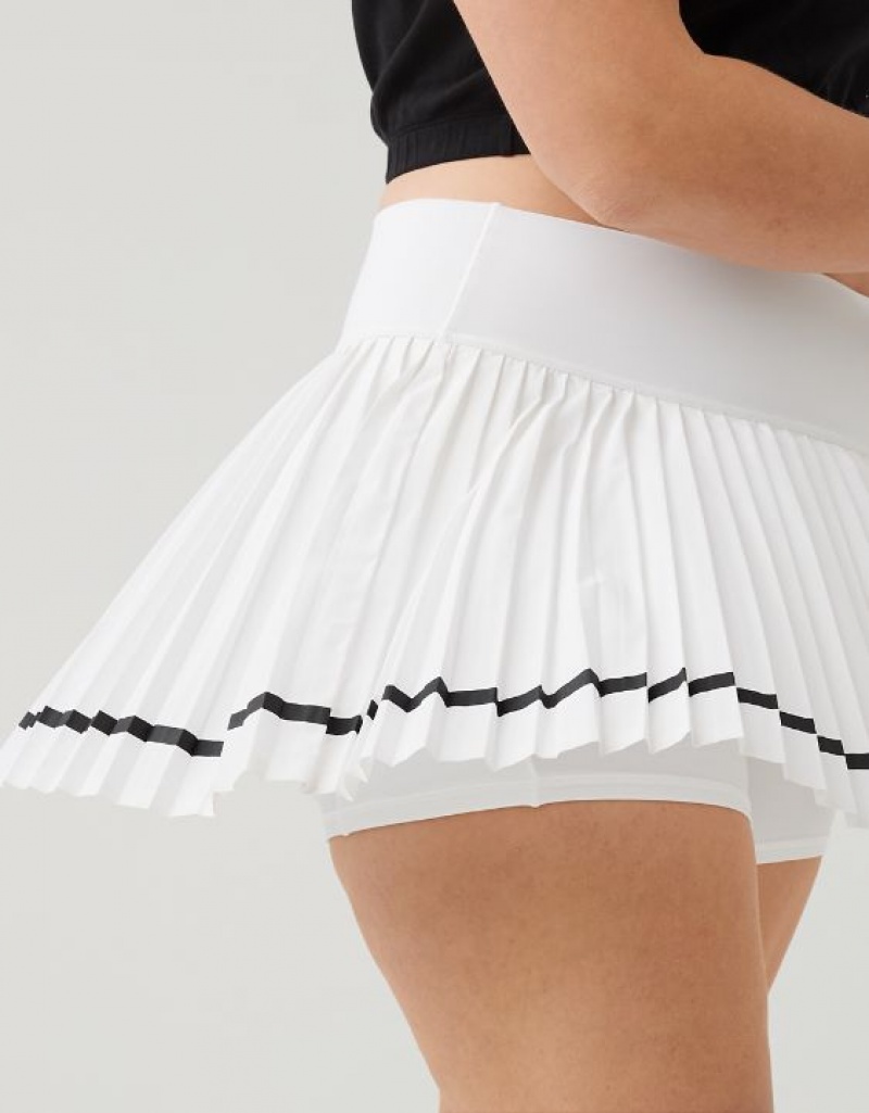 Aerie OFFLINE By All Aces Tennis Skirts White | 1263ZMOGH