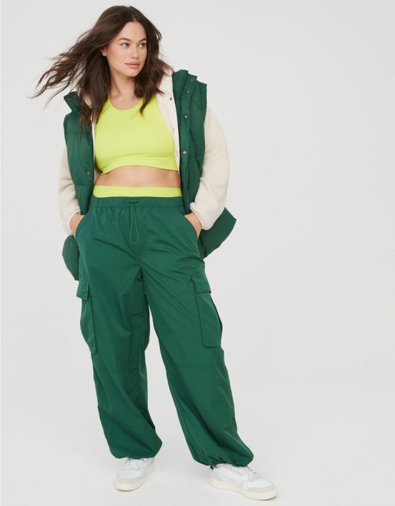 Aerie OFFLINE By Chill Moves Cargo Pants Green | 9276IOAXR