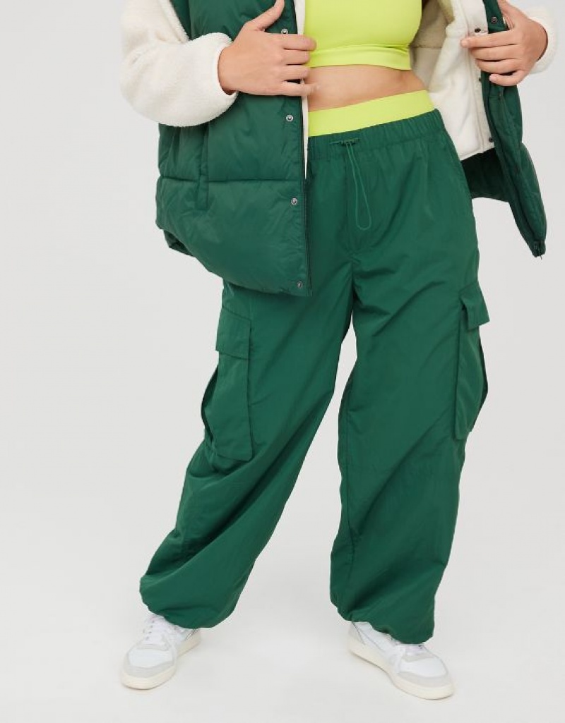 Aerie OFFLINE By Chill Moves Cargo Pants Green | 9276IOAXR