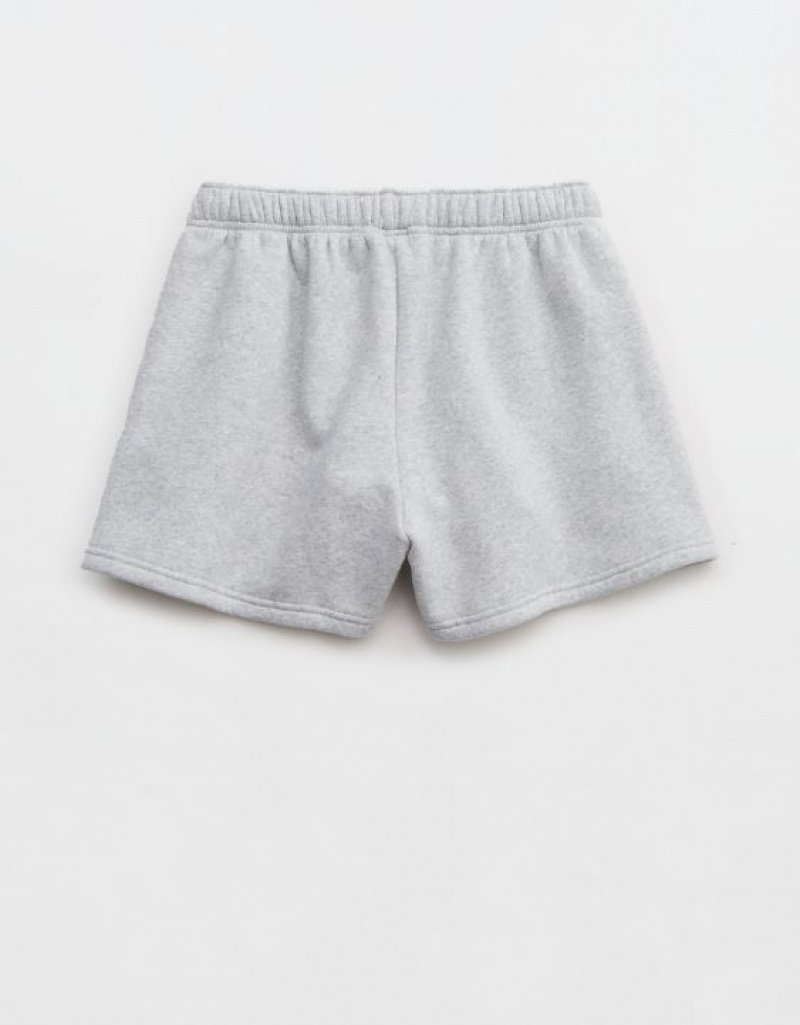 Aerie OFFLINE By Cloud Fleece Shorts Grey | 8295GEKNH