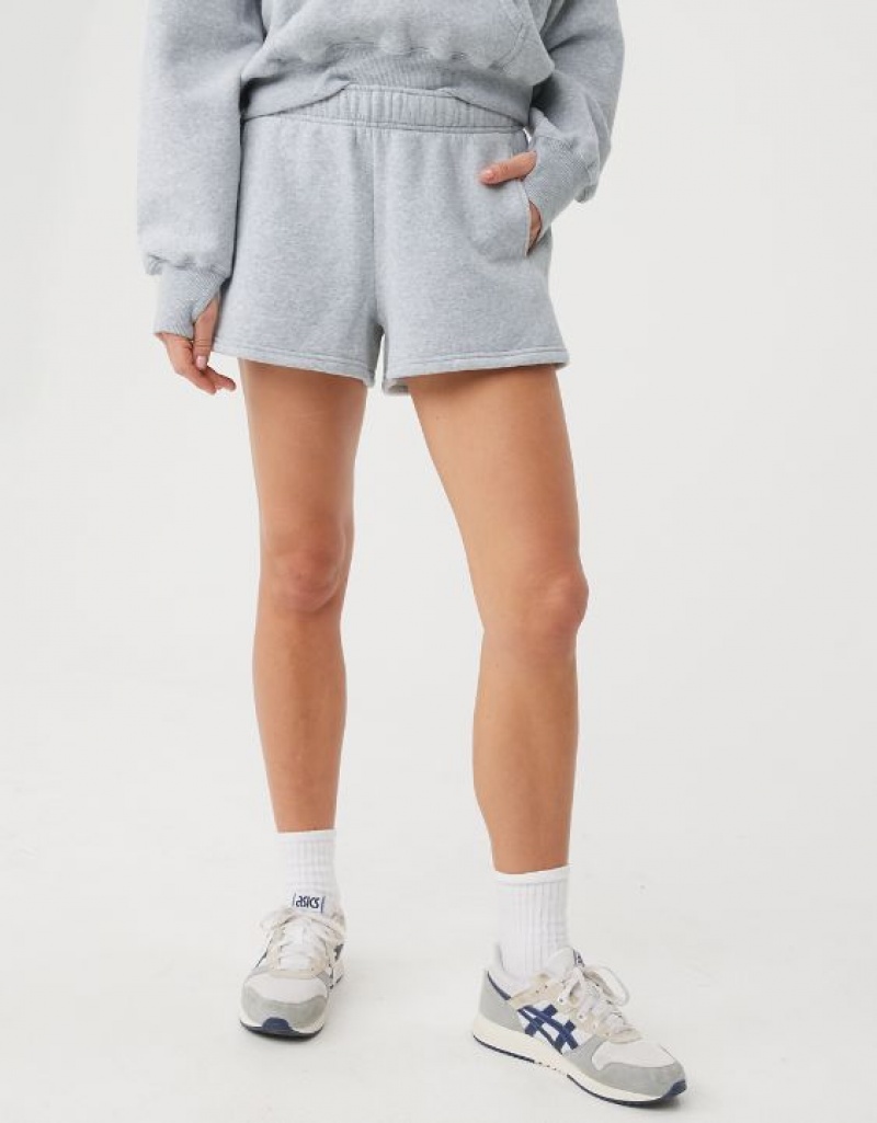 Aerie OFFLINE By Cloud Fleece Shorts Grey | 8295GEKNH