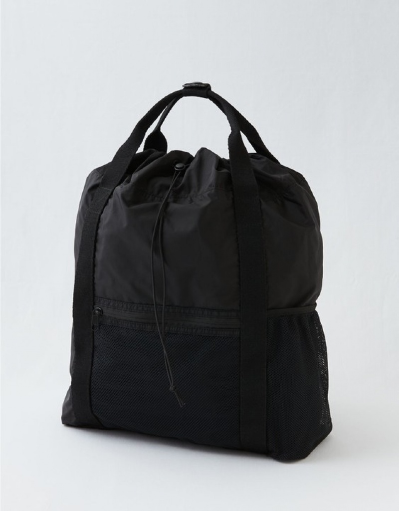 Aerie OFFLINE By Drawstring Bags Black | 7325UVFWT