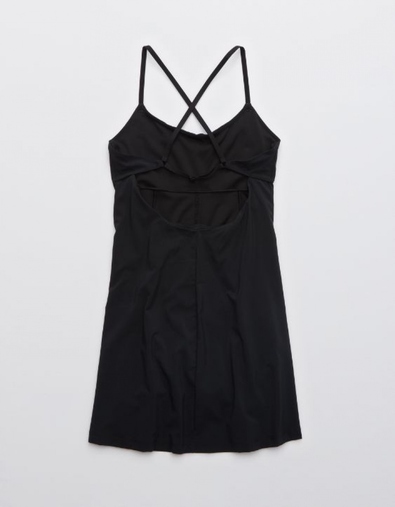 Aerie OFFLINE By Exercise Dress Black | 8073SYXMJ