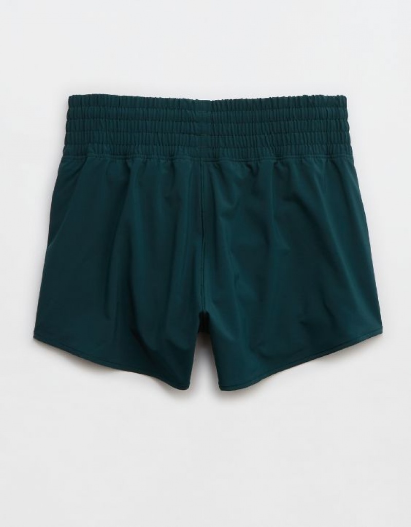 Aerie OFFLINE By High Rise Hot Stuff Shorts Deep Green | 7045TYBXZ