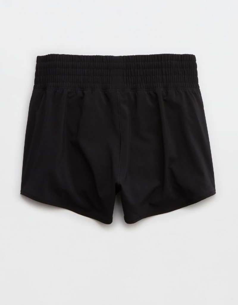 Aerie OFFLINE By High Rise Hot Stuff Shorts Black | 5734SYCGX