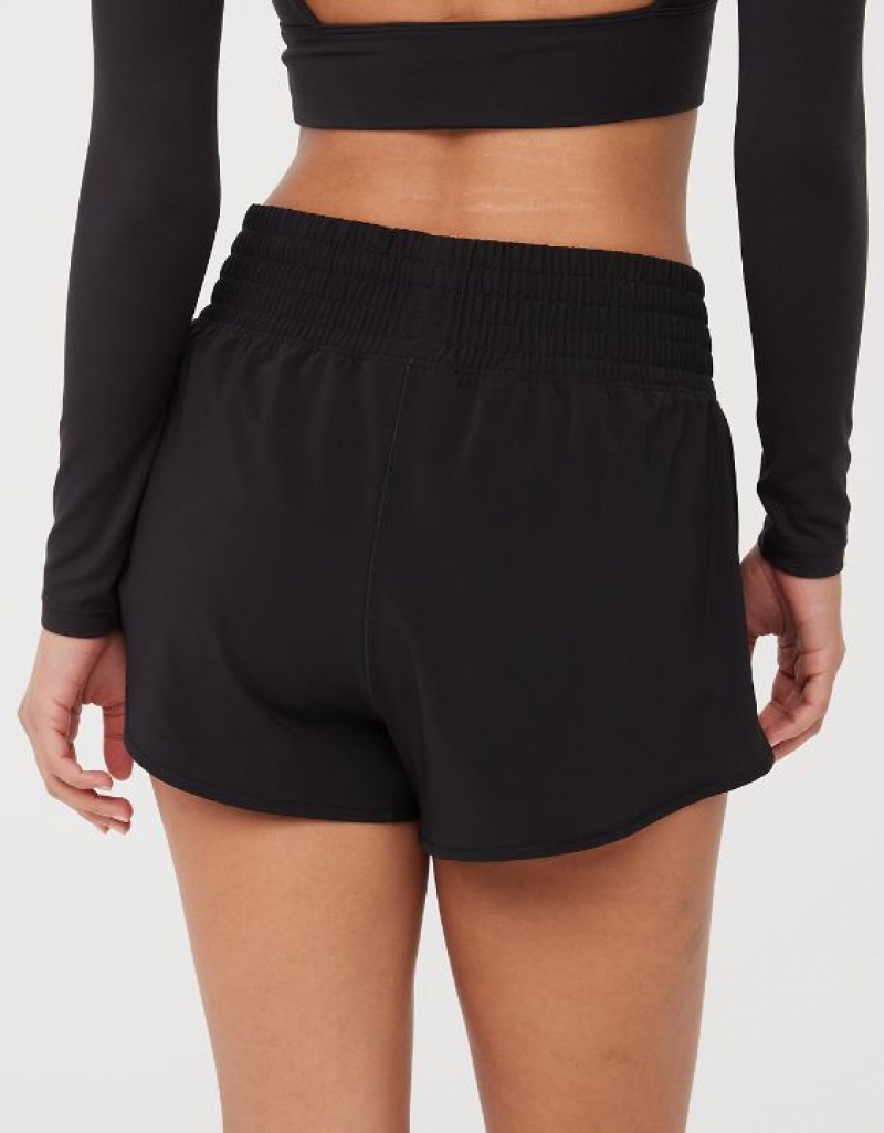 Aerie OFFLINE By High Rise Hot Stuff Shorts Black | 5734SYCGX