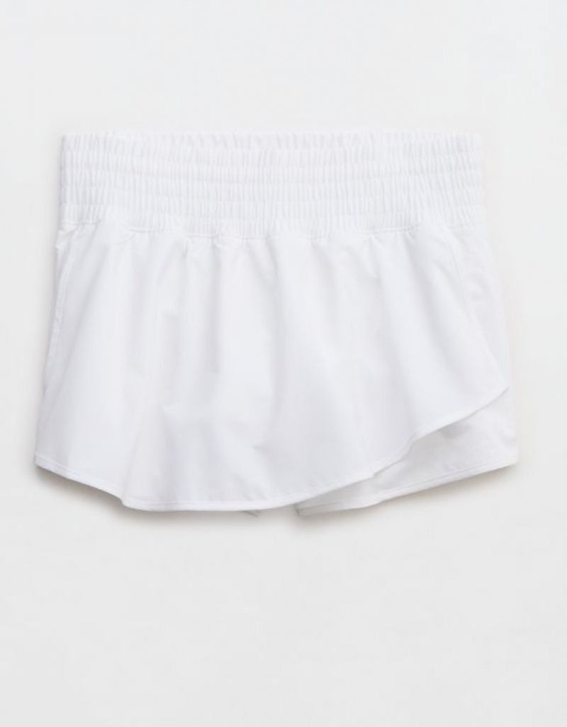 Aerie OFFLINE By High Rise Hot Stuff Shorts White | 5942ZIUXG