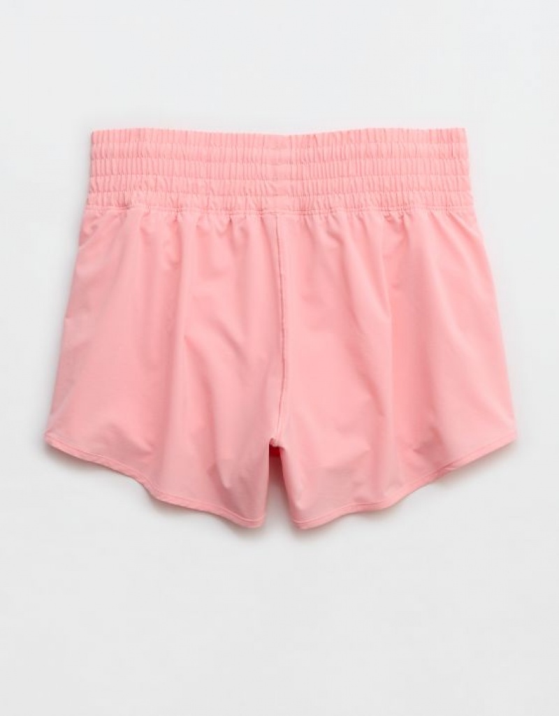 Aerie OFFLINE By High Rise Hot Stuff Shorts Pink | 8691UBQXP