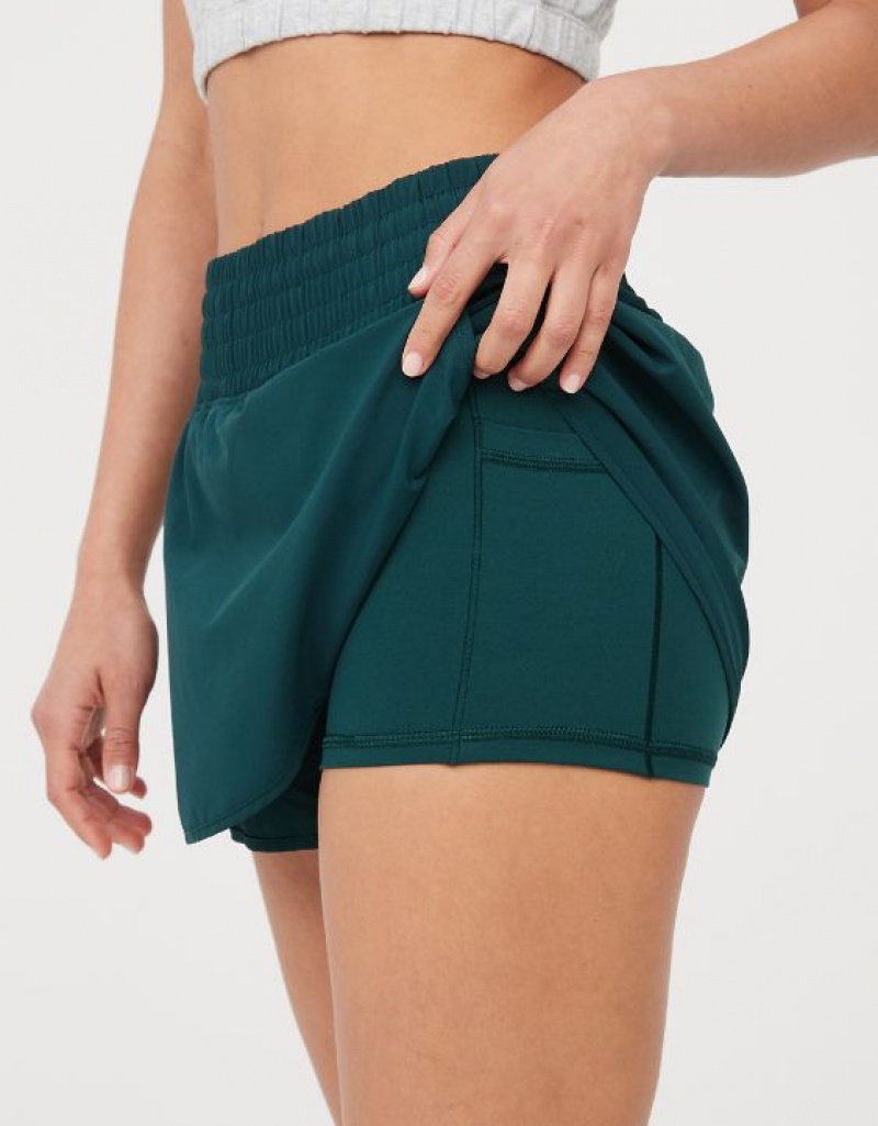 Aerie OFFLINE By High Rise Hot Stuff Skirts Deep Green | 0837CUAGK