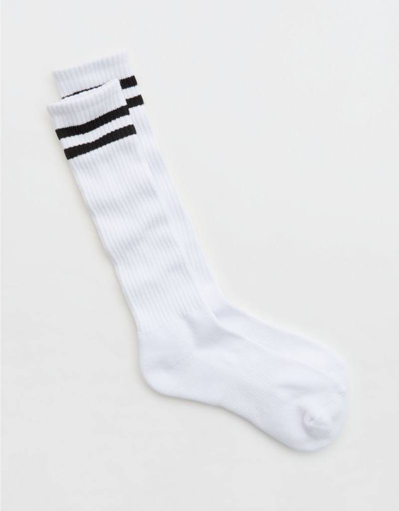 Aerie OFFLINE By Knee-High Socks Black | 6813XPDBK