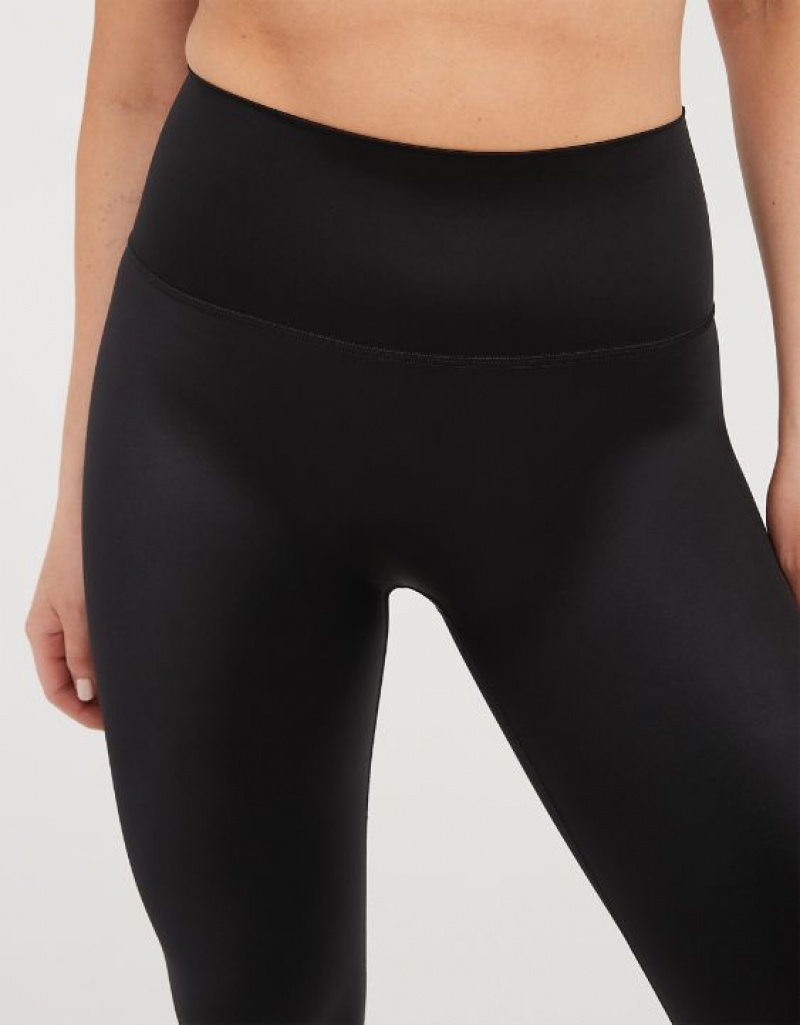 Aerie OFFLINE By Liquid Shine High Waisted Leggings Black | 0789CXODH