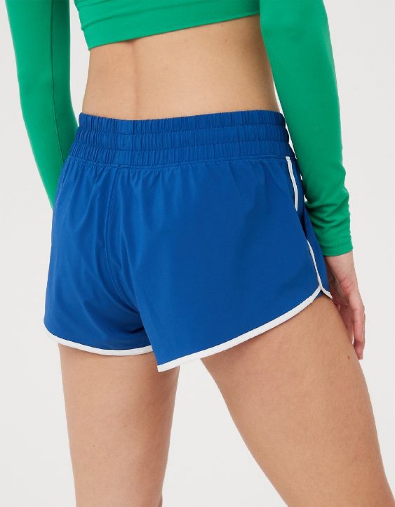 Aerie OFFLINE By Low Rise Hot Stuff Shorts Blue | 1356ONEFQ