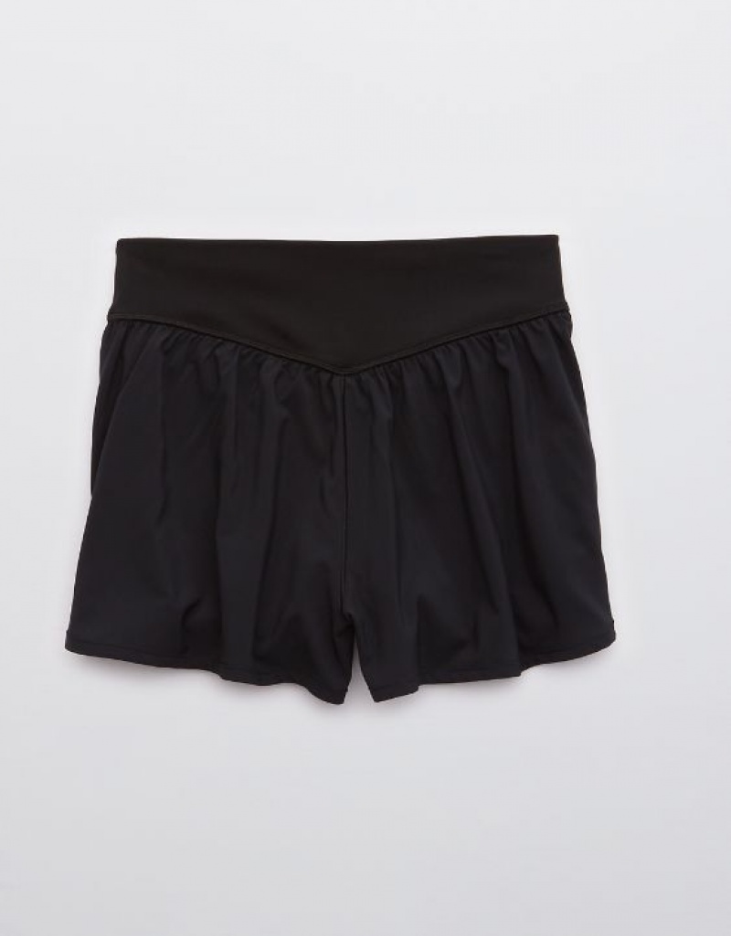 Aerie OFFLINE By Nylon Running Shorts Black | 4397MITQS