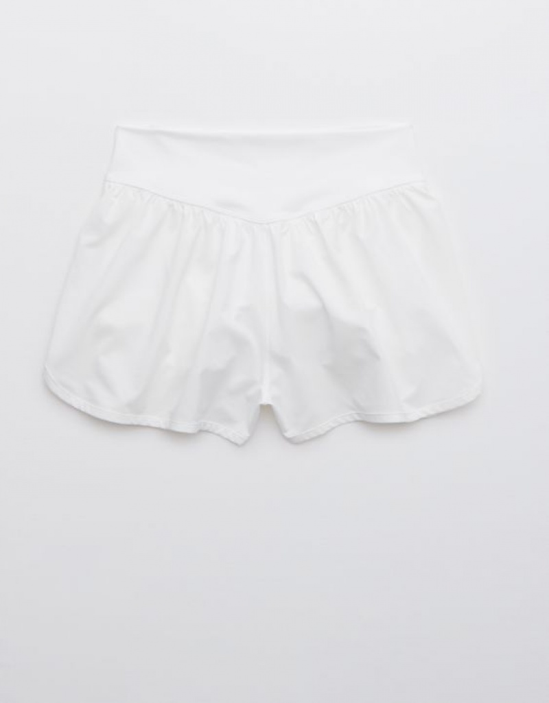 Aerie OFFLINE By Nylon Running Shorts White | 3201OYACD