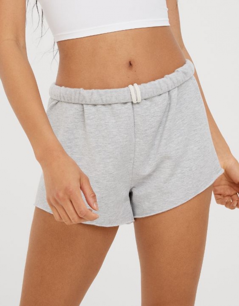 Aerie OFFLINE By OTT Fleece Shorts Grey | 4723DVOMU