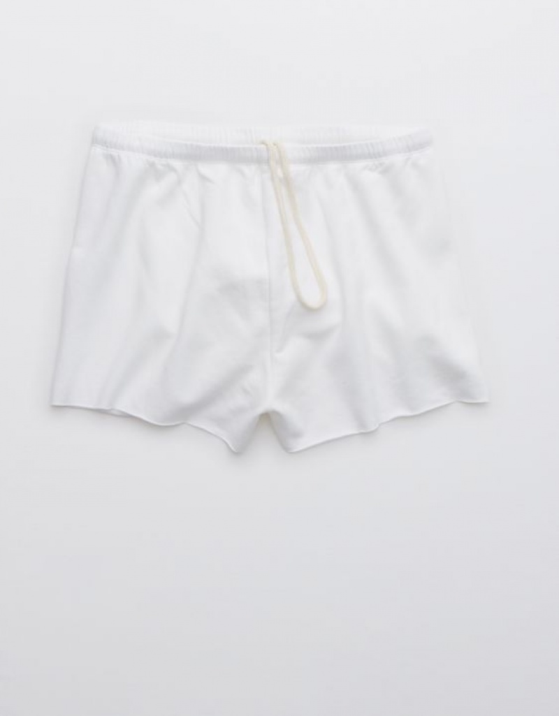 Aerie OFFLINE By OTT Fleece Shorts White | 6801KLZDB