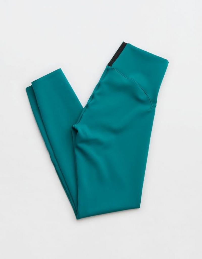 Aerie OFFLINE By Real Luxe Street Leggings Green | 1054WKSYP