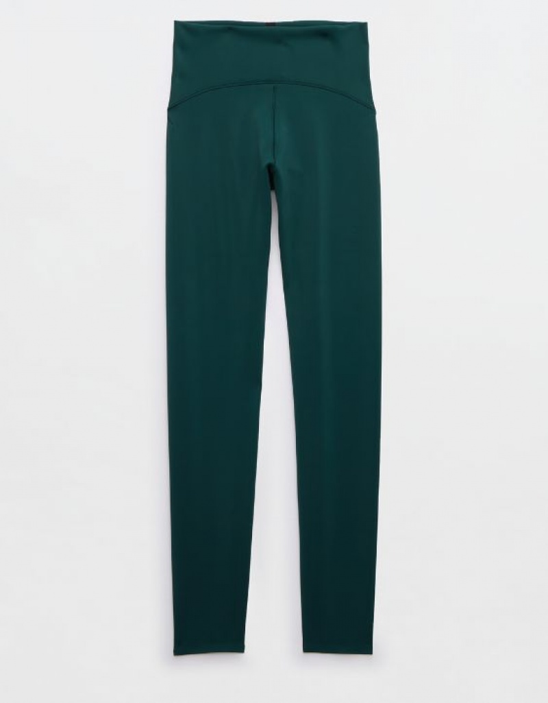 Aerie OFFLINE By Real Luxe Street Leggings Deep Green | 9682UAOLR