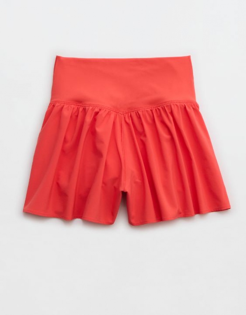 Aerie OFFLINE By Real Me Crossover Flowy Shorts Red | 7426LZVQA