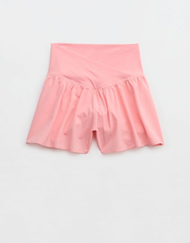 Aerie OFFLINE By Real Me Crossover Flowy Shorts Pink | 1048FGTUD