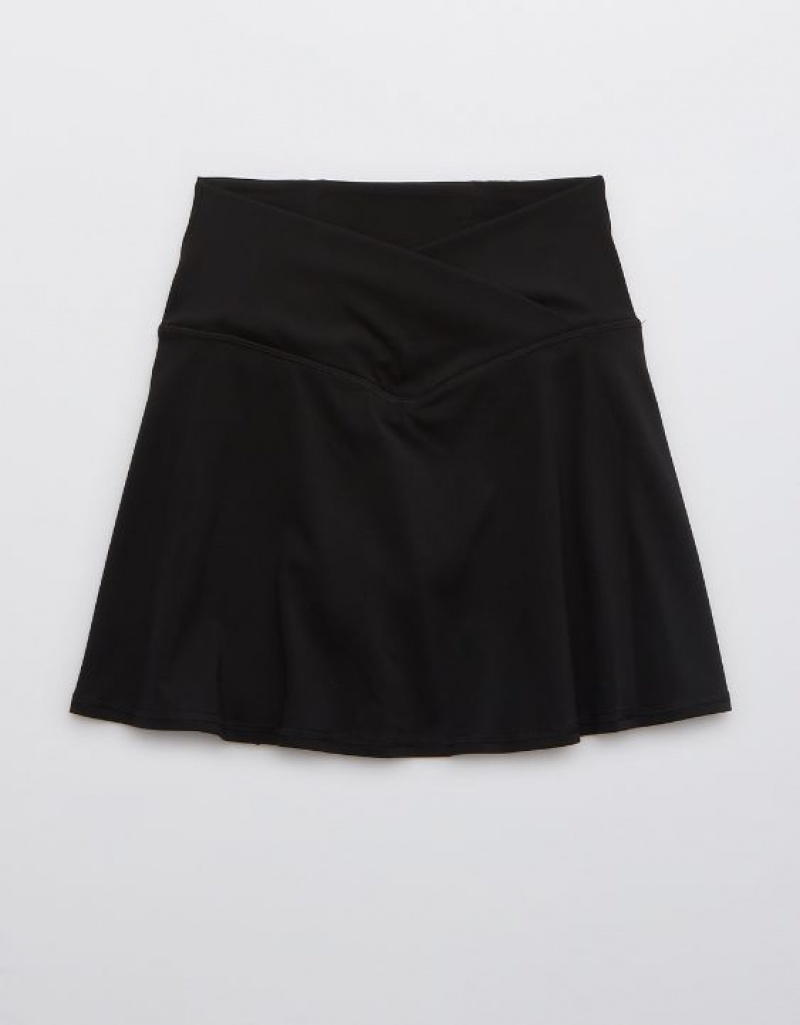 Aerie OFFLINE By Real Me Crossover Tennis Skirts Black | 2301UYXKD