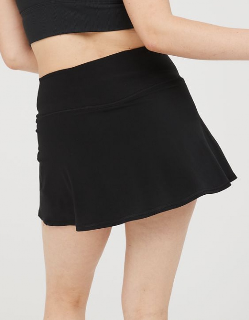 Aerie OFFLINE By Real Me Crossover Tennis Skirts Black | 2301UYXKD