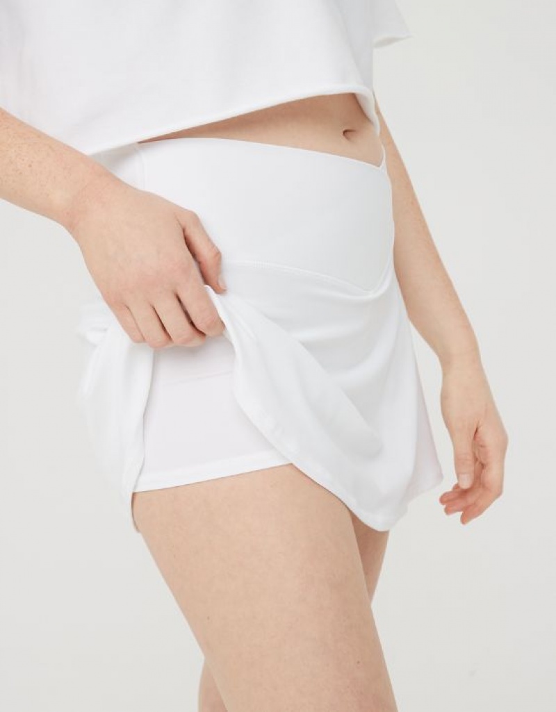 Aerie OFFLINE By Real Me Crossover Tennis Skirts White | 5274GHCNX