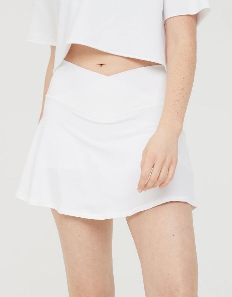 Aerie OFFLINE By Real Me Crossover Tennis Skirts White | 5274GHCNX