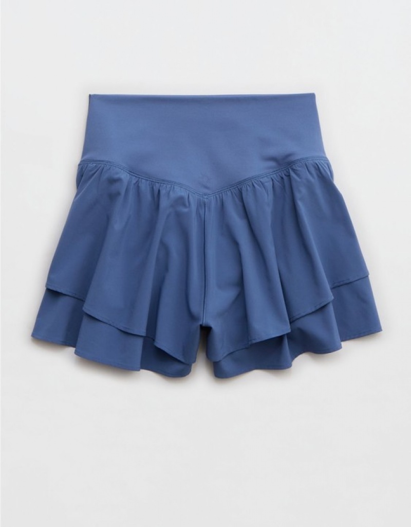 Aerie OFFLINE By Real Me Flirty Shorts Blue | 7359XFRAC