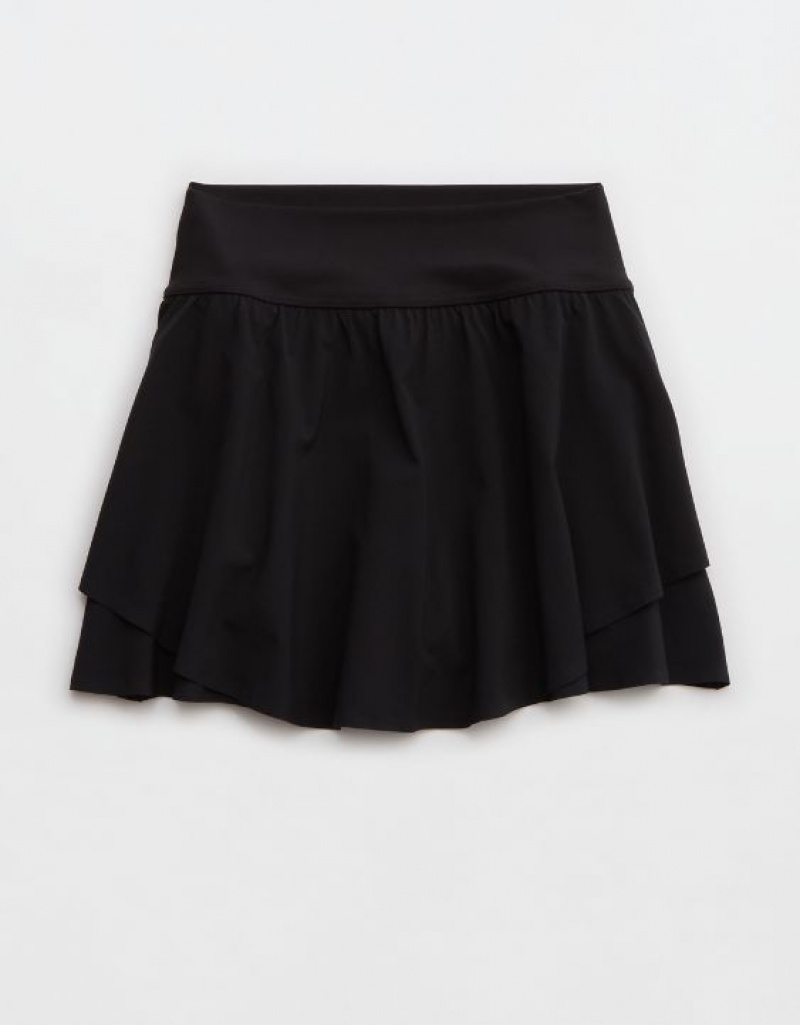 Aerie OFFLINE By Real Me Flowy Skirts Black | 8521HQLIR