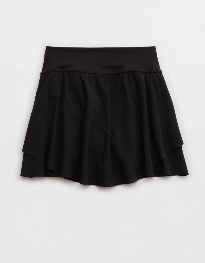 Aerie OFFLINE By Real Me Flowy Skirts Black | 8521HQLIR