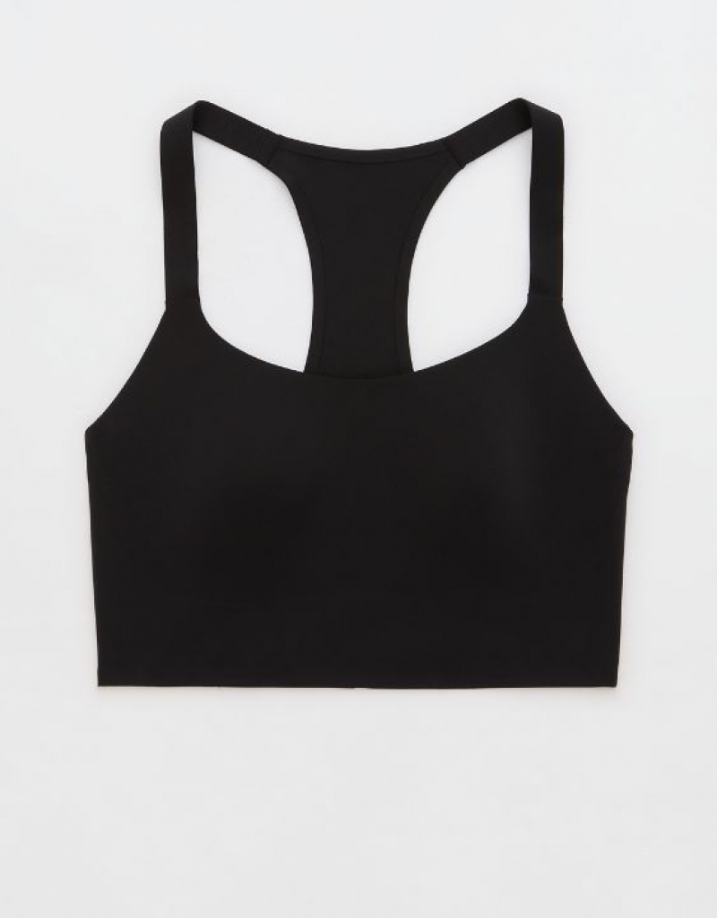 Aerie OFFLINE By Real Me Hold Up! Racerback Sports Bras Black | 4369CHBLR