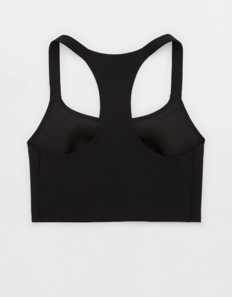 Aerie OFFLINE By Real Me Hold Up! Racerback Sports Bras Black | 4369CHBLR