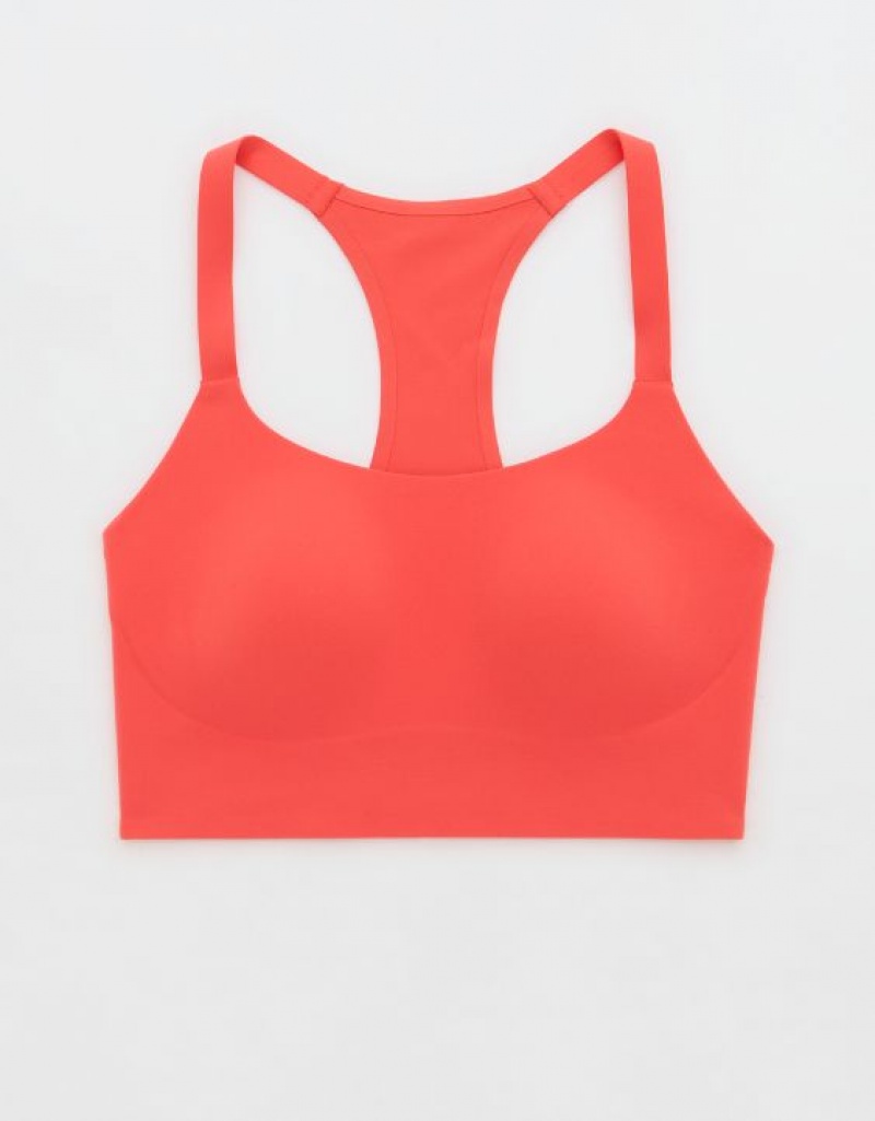 Aerie OFFLINE By Real Me Hold Up! Racerback Sports Bras Red | 4278BWTFY