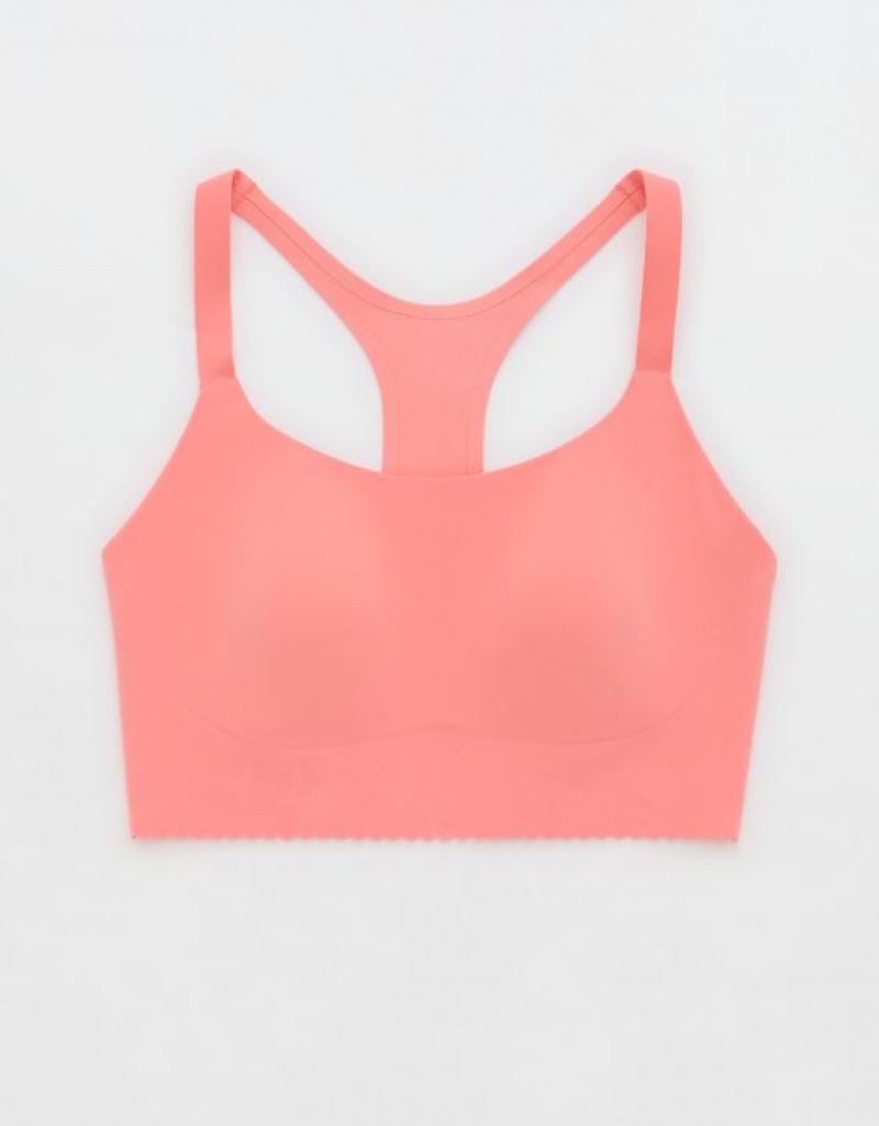 Aerie OFFLINE By Real Me Hold Up! Scallop Sports Bras Coral | 7984FXJAY