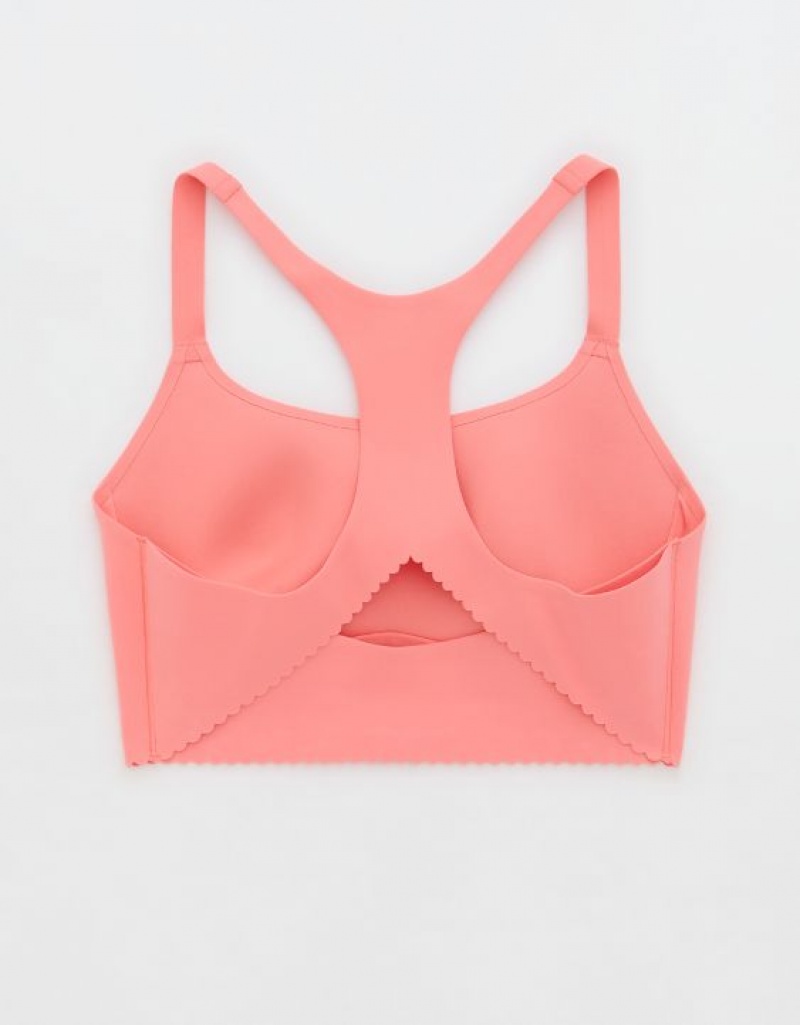 Aerie OFFLINE By Real Me Hold Up! Scallop Sports Bras Coral | 7984FXJAY