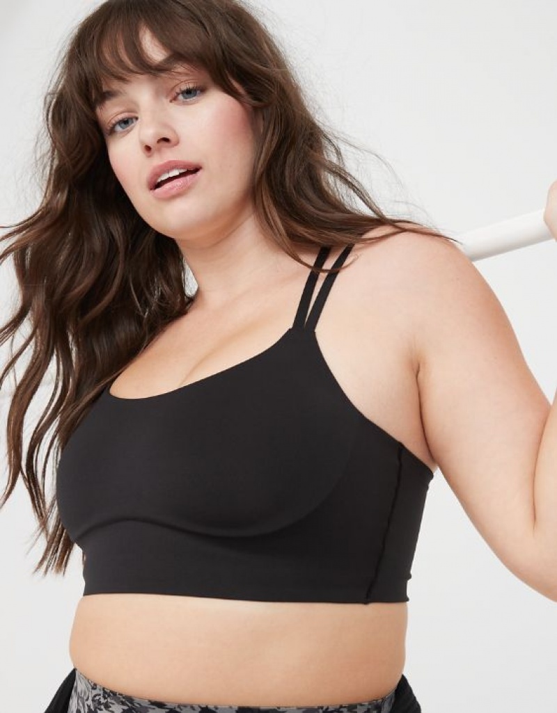 Aerie OFFLINE By Real Me Hold Up! Sports Bras Black | 0743IWQYK